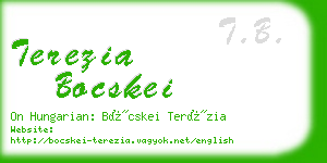 terezia bocskei business card